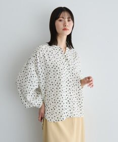 YECCA VECCA 2wayボリューム袖花柄ブラウス