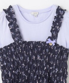 ANY KIDS フラワー×リボン ビスチェ付きTシャツ