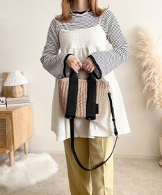 LA BAGAGERIE 【maison vert】【ペーパー素材使用】2WAYかごバッグ