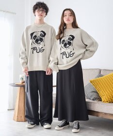 WEGO オーバーフィットジャガードプルオーバー