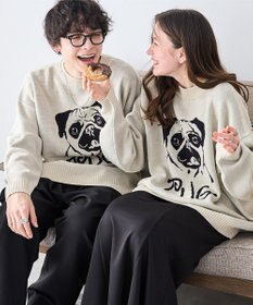 WEGO オーバーフィットジャガードプルオーバー