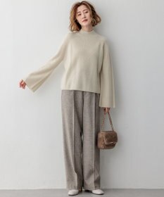 23区 シルクネップヘリンボーン ワイドパンツ