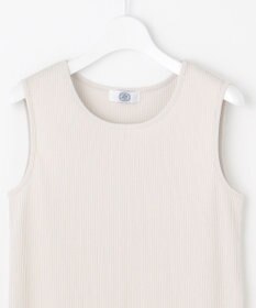 J.PRESS LADIES 【洗える】リブ ノースリーブ カットソー