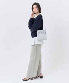 LeSportsac MINI N/S TOTE W/ PEARLS/ミストグレーパール