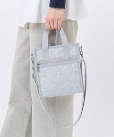 LeSportsac MINI N/S TOTE W/ PEARLS/ミストグレーパール
