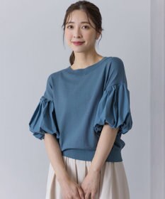 組曲 ストレッチクリアパフ袖 ニット