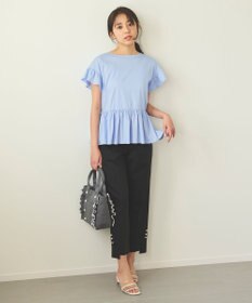 Feroux 【洗える】パールポイントテーパード パンツ