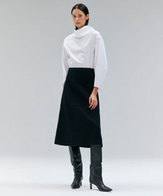 BEIGE， LEMOORE / ウールリバーAラインスカート