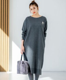 組曲 L 【WEB限定】コクーンシルエット ニットワンピース