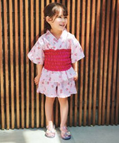 ANY KIDS 【洗濯機可能】簡単帯付き 甚平セット