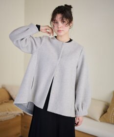 #Newans 【洗濯機可能】バックフレアショートコート