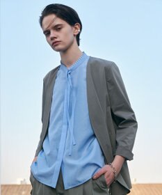 ICB セシェシルキーローン フレンチスリーブボウタイブラウス