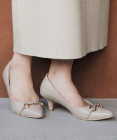 ANY SIS 【22.5～24.5cm】ビット付き パンプス グレージュ