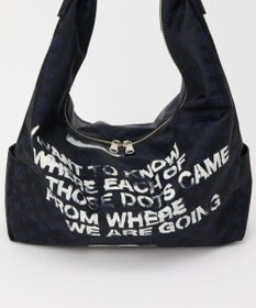 russet ステンシル風プリント ナイロン2WAYショルダーバッグ(SF-271)