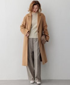 23区 L シルクネップヘリンボーン ワイドパンツ