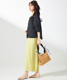 ANY SIS S 【接触冷感・速乾・UVカット】ツヤテロギャザー ブルゾン