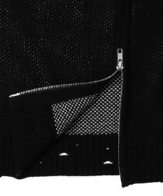 WEGO クロスダメージニットBIGブルゾン