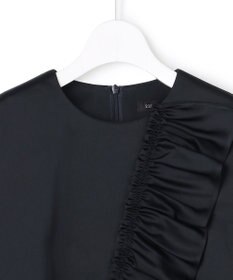 23区 L 【APPLAUDIR】クリアダブルサテン フリルデザイン ブラウス