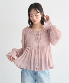 earth music&ecology 【2WAY】シャーリングフリルオフショルブラウス