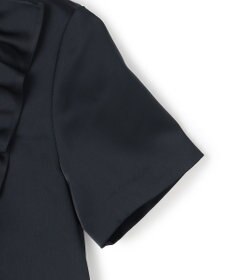 23区 L 【APPLAUDIR】クリアダブルサテン フリルデザイン ブラウス