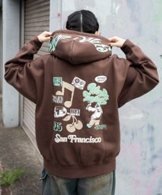 WEGO 【ユニセックス着用ITEM】別注BENDAVISグラフィックプルパーカー