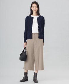 J.PRESS LADIES S 【WEB限定カラーあり・洗える】ツムギート flannel ワイド クロップド パンツ