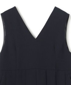 uncrave ウォッシャブルダブルクロス プリーツオールインワン