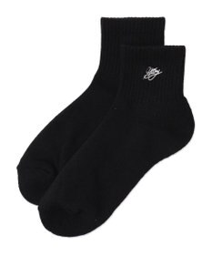 WEGO カラーロゴ刺繍アンクルパイルソックス