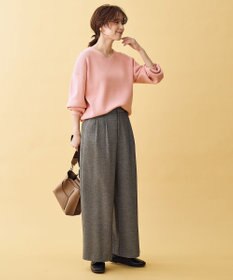 ANY L 【ウエストゴム】ライトツイードパンツ