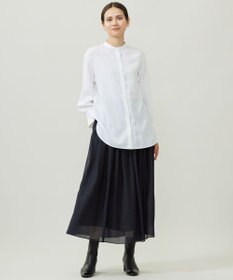 自由区 L SOMELOSバンドカラー ブラウス