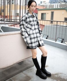 WEGO 【ユニセックス着用ITEM/SMLサイズ展開】チェックネルシャツ