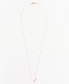 Phoebe 【K10RG】ワンドロップパールビジューネックレス/全長:40cm