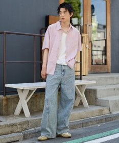 WEGO クロップドSSサッカーストライプシャツ