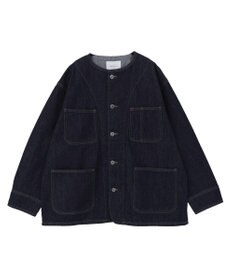 AMERICAN HOLIC ノーカラーデニムカバーオール