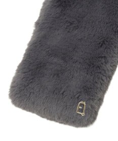 MOONBAT FURLA（フルラ）ビッグ差し込みファーティペット  アーチロゴ フェイクファー