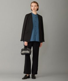 ICB L 【UVケア・洗える】ウール2WAYストレッチ ノーカラージャケット