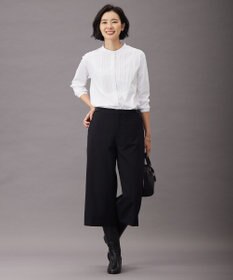 J.PRESS LADIES L シャツジャージー バンドカラー カットソー