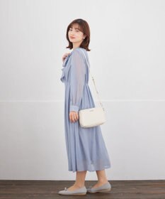 Tiaclasse 【2WAY取り外しリボン付き】リボンタイラメシフォンワンピース