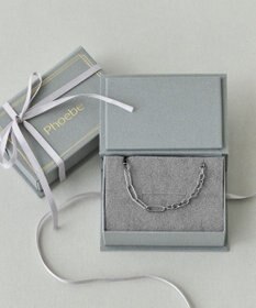 Phoebe 【金属アレルギー対応】チャンキーミックスチェーンブレスレット　シルバー/サージカルステンレス