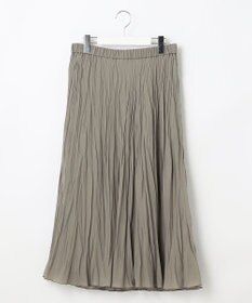 J.PRESS LADIES 【洗える】 スパンボイルワッシャー ランダムプリーツ スカート