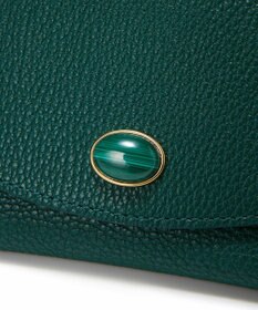 TOPKAPI 【TOPKAPI】gemdrops ジェムドロップ ミニエンボスレザー 天然石 二つ折り 財布