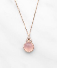 TOCCA 【WEB限定】BLOOMING BUD K10 NECKLACE K10 天然石カボションカット ダイヤモンド ネックレス