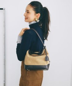 TOPKAPI 【TREASURE TOPKAPI】スエード レザーコンビ ワンショルダーバッグ チャーム付き