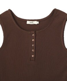 earth music&ecology 【綿100％】ピコミシンヘンリーネックタンクトップ