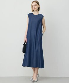 ICB L ナチュラルソフトデニム ノースリーブワンピース