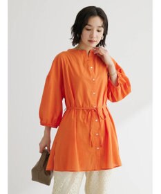 Green Parks スキッパーボリュームブラウスチュニック