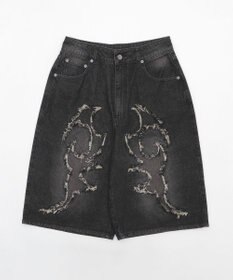 WEGO スーパーバギーフリンジデニムショーツ