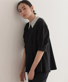 組曲 【2WAY】レース襟フレンチテリーフレア カットソー