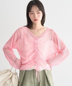 earth music&ecology フロントドロストシアープルオーバー