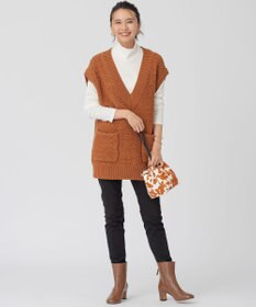 23区 【CLASSY.12月号掲載】カウヘアー ミニ巾着 バッグ